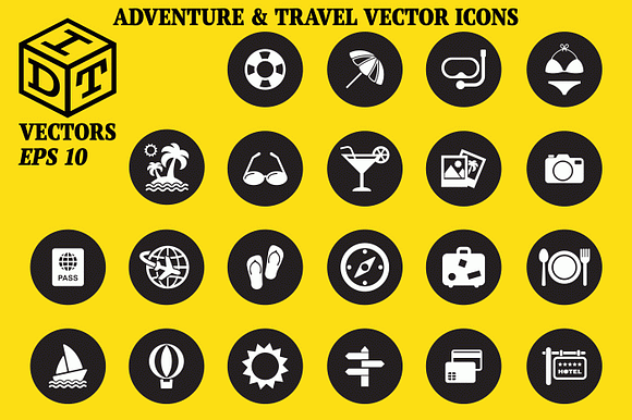 Adventure Travel Vector Icons