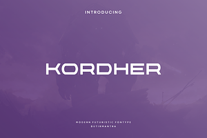 Kordher - Modern Futuristic Typeface