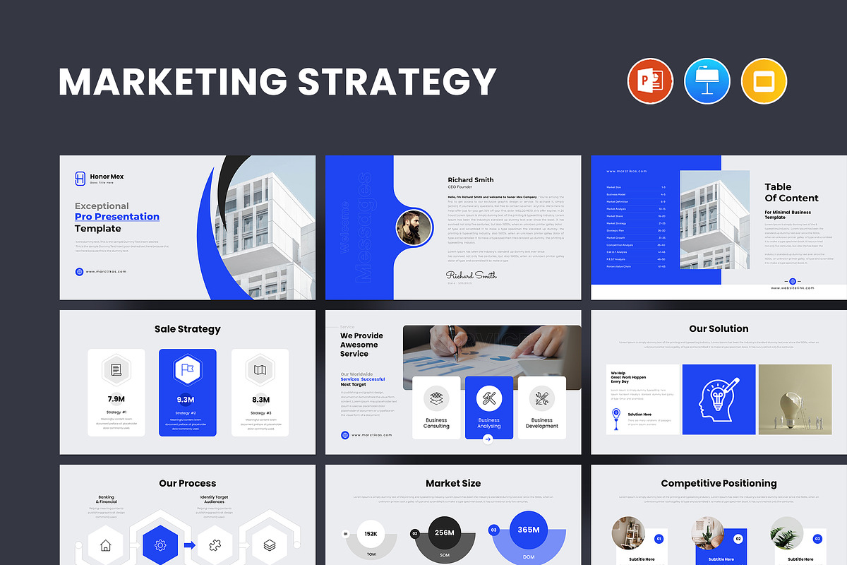 Marketing Strategy Presentation, a Marketing Template by CreativeSlides (Photo 1 of 9)