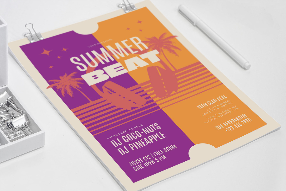 Summer Beat Headphone, a Flyer Template by Me55enjah Design (Photo 4 of 4)