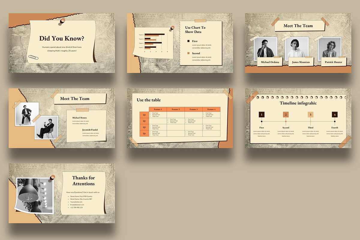 Agenda Scrapbook Presentation, a Presentation Template by BumbleGraph Studio (Photo 2 of 5)