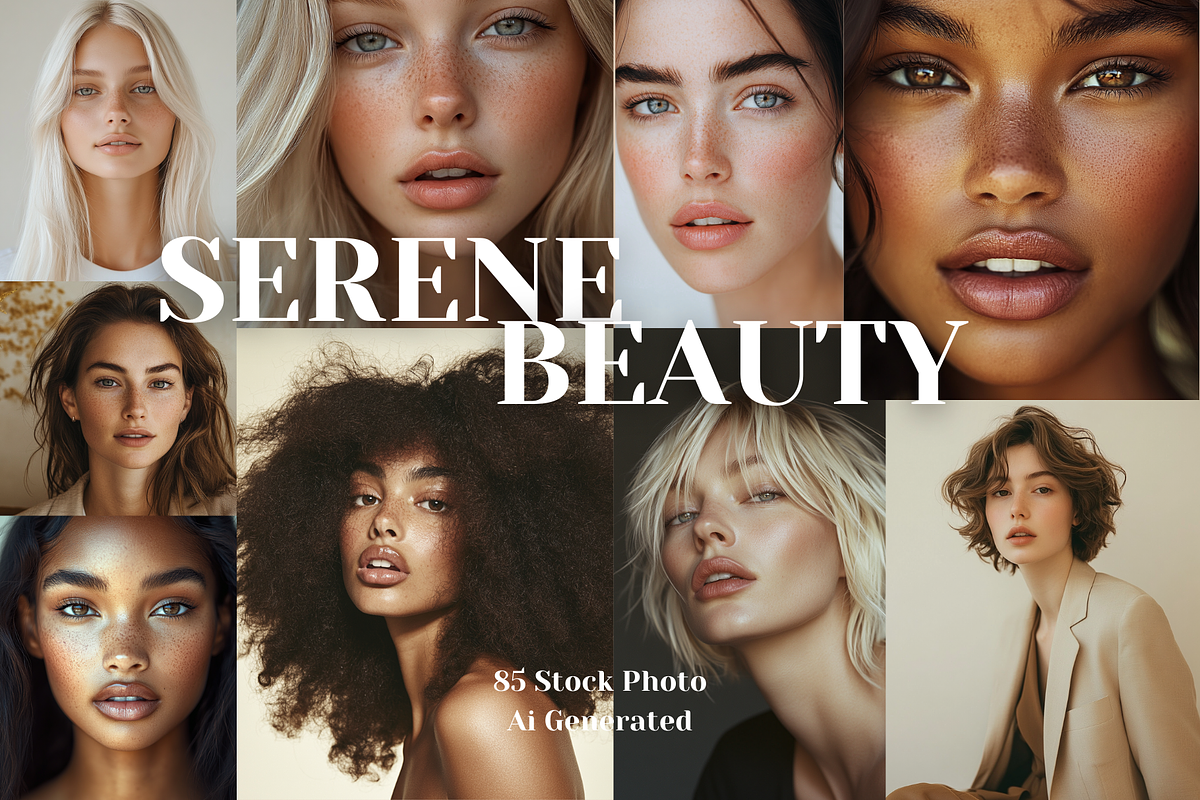 Serene Woman Beauty Stock Photo, a Beauty & Fashion Photo by MarkoPresets (Photo 1 of 7)