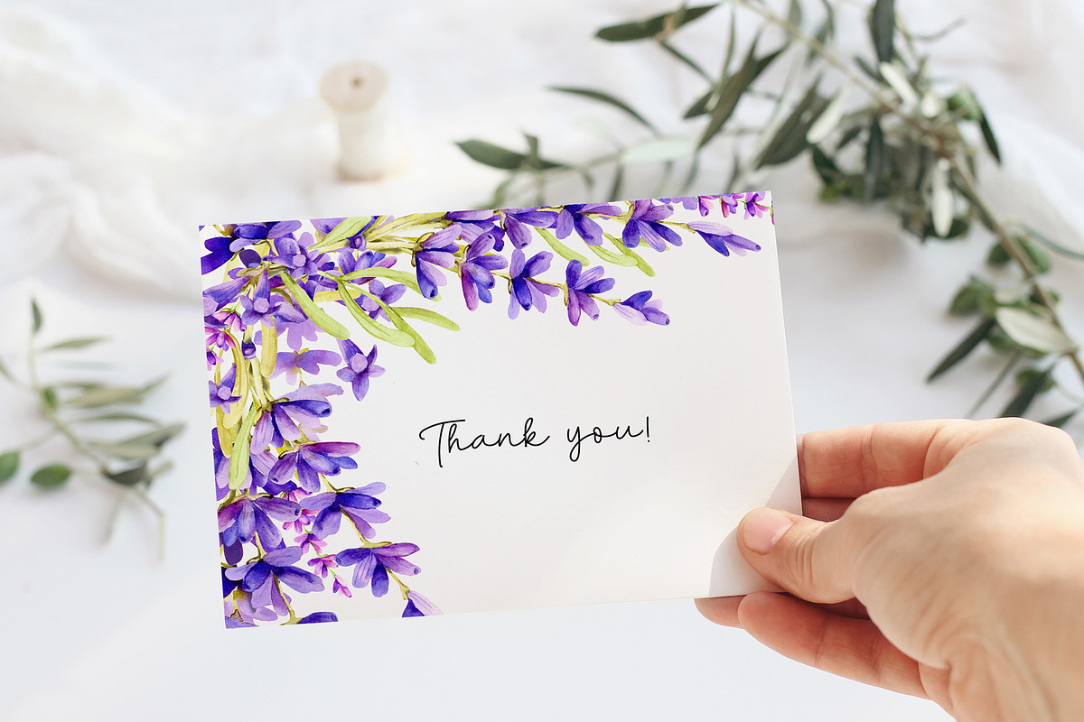Provence Lavender watercolor clipart, a Decorative Illustration by Artmanata (Photo 14 of 14)