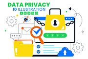 10 Data Privacy Vector Illustration, a Person Illustration by denayunebgt (Thumbnail 1 of 4)