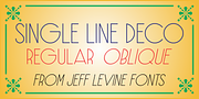 Single Line Deco JNL, a Sans Serif Font by Jeff Levine Fonts (Thumbnail 1 of 5)