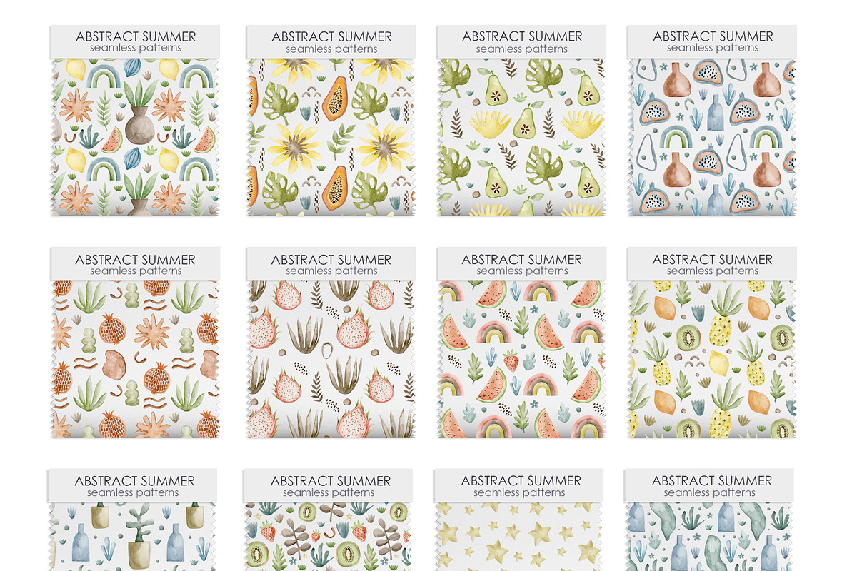 Watercolor Modern Summer Collection., a Decorative Illustration by Kira Konoshenko (Photo 6 of 17)