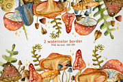 Watercolor Mushrooms, an Illustration by annasokol_ (Thumbnail 4 of 7)