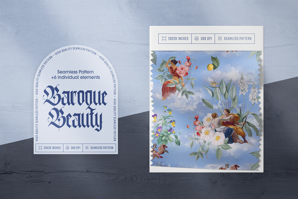 Baroque Beauty Seamless Pattern Pack, a Pattern Graphic by PrintyleStudio (Photo 10 of 11)