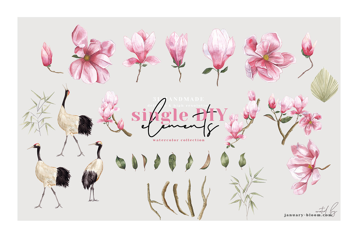 Magnolia & Cranes | Tropical Japan, an Illustration by January Bloom (Photo 16 of 17)