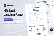 SolveHR - HR SaaS Landing Page, a Landing Page Template by Eureka Supply (Thumbnail 1 of 5)