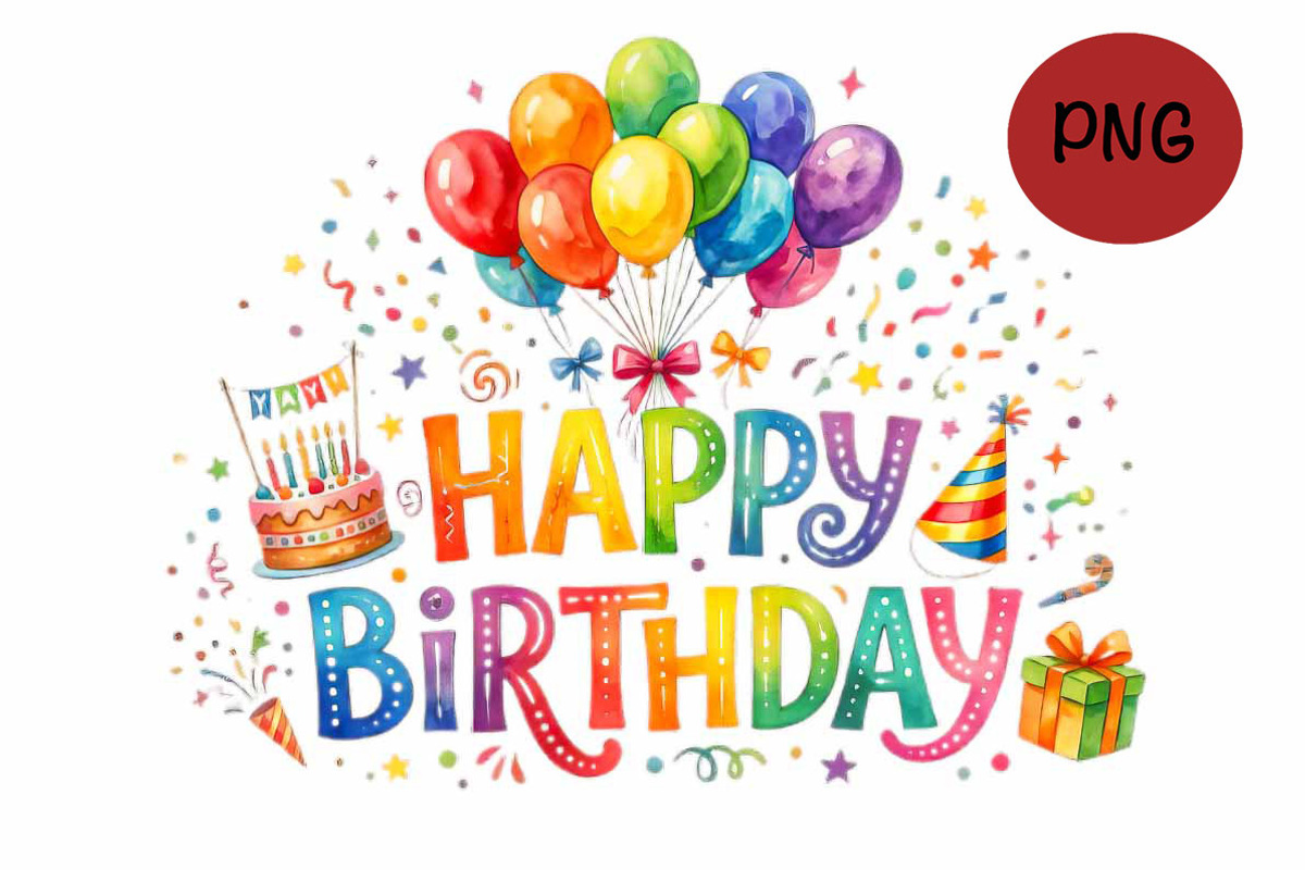 Happy Birthday to you text Clipart, a Decorative Illustration by VetalStock (Photo 11 of 12)