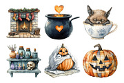 Creepy and Cozy Halloween Clipart, an Illustration by Daily.Designs (Thumbnail 2 of 5)