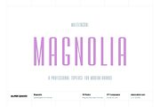 Magnolia - An Elegant Typeface, a Sans Serif Font by alpercakici (Thumbnail 1 of 21)