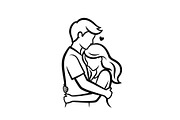 Couple Love Silhouette Bundle, an Illustration by jahid234 (Thumbnail 48 of 48)