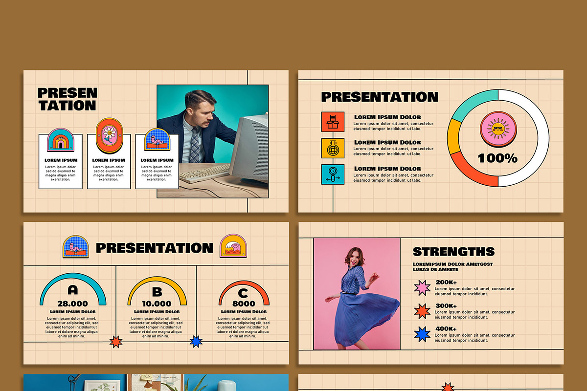 Retro 90 - Powerpoint Presentation, a Presentation Template by SKY CREATION