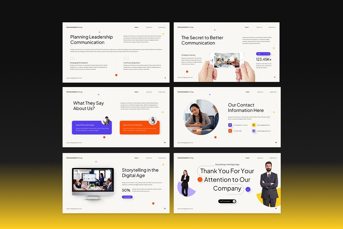 Communication Strategy Presentation, a Presentation Template by Annora Studio (Photo 4 of 7)