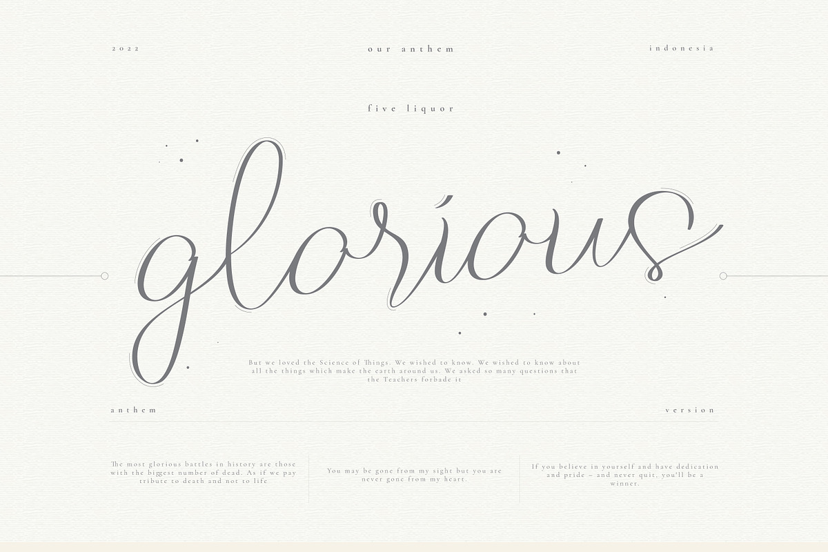 Five Liquor Script Handwritten, a Script Font by infernostudio3 (Photo 8 of 15)