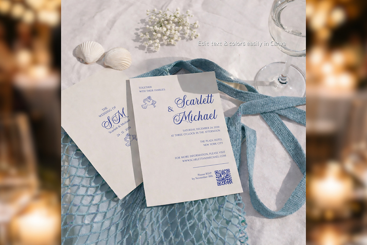 Luxury QR Invite CanvaTemplate bd004, an Invitation Template by TyphoonStudio (Photo 5 of 8)