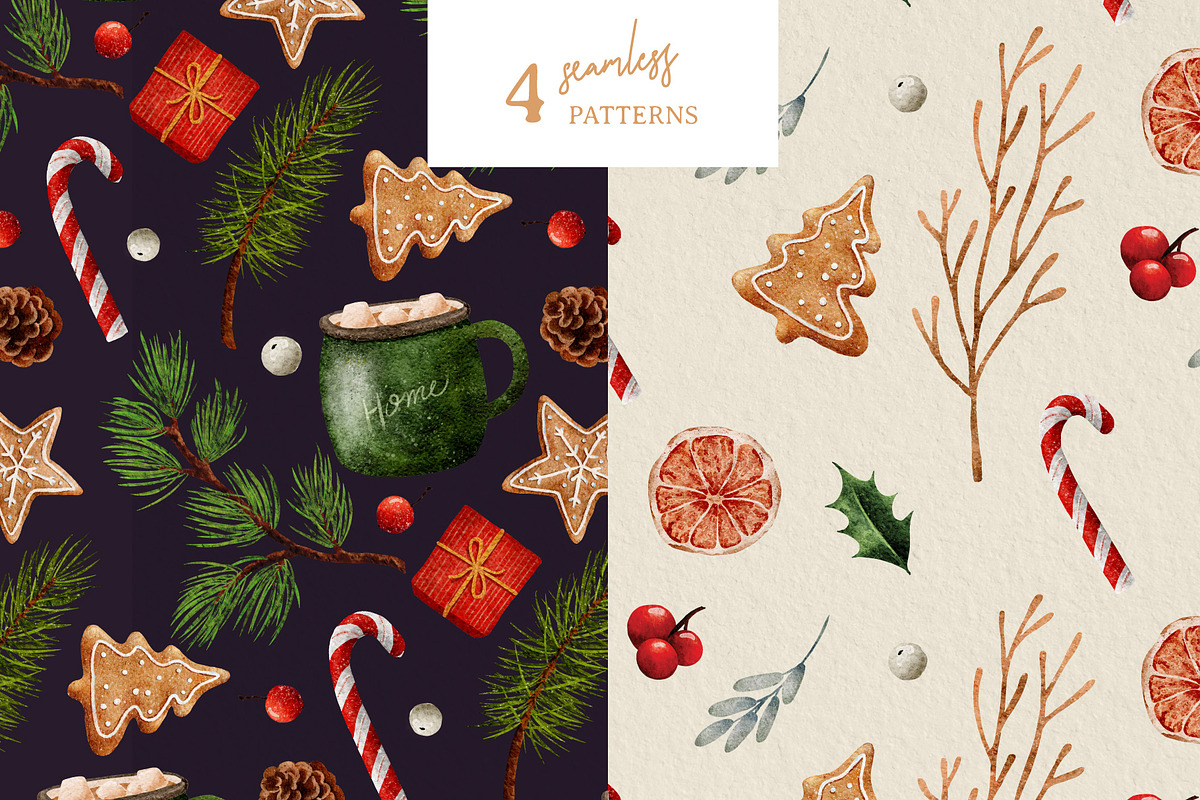 Christmas Vibrant Watercolor Set, an Object Illustration by Cyrografik Shop (Photo 7 of 8)