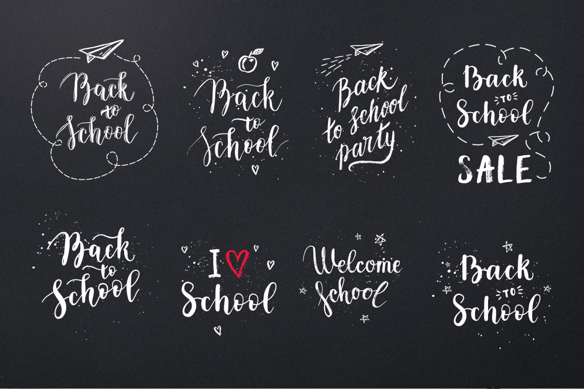 8 School overlays & logo, a Decorative Illustration by Midstream (Photo 1 of 7)