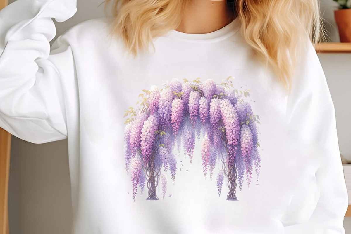 Wisteria Floral Garden Clipart PNG, an Illustration by SinaCreation (Photo 4 of 7)