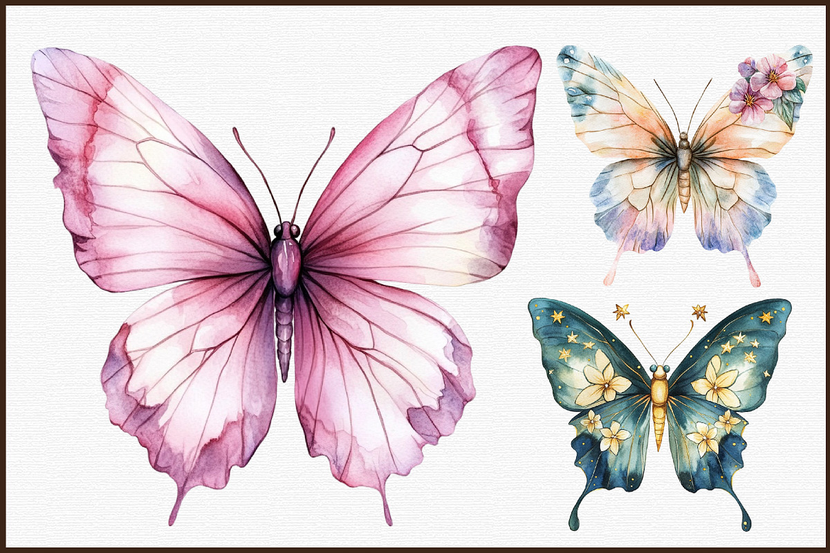 Floral Butterfly Png Bundle Butterfl, an Illustration by Sublimation Artist (Photo 3 of 6)