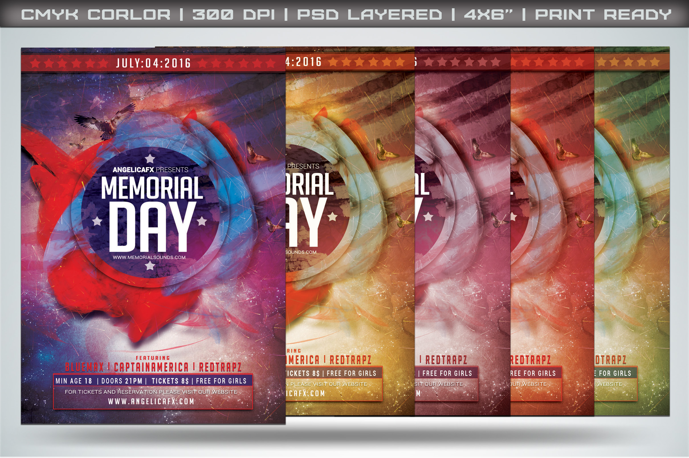 Memorial Day Flyer Template, a Flyer Template by angelicafx