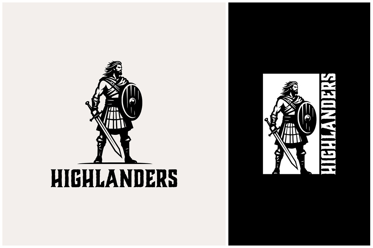 Highlander Scottish Warrior Logo, a Branding & Logo Template by Enola99d (Photo 1 of 2)
