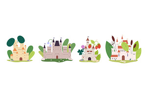 Magic fairy tale castles. Fantasy, an Object Illustration by LadadikArt