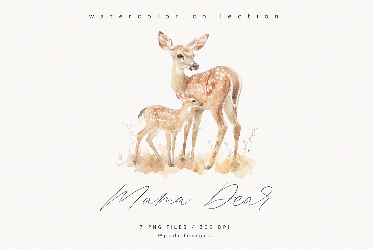 Mama Deer, an Animal Illustration by PeDe Designs (Photo 7 of 18)