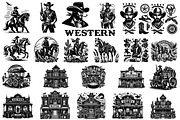 Western vector clipart, a Graphic by FITALARTSNEDIGI (Thumbnail 5 of 9)