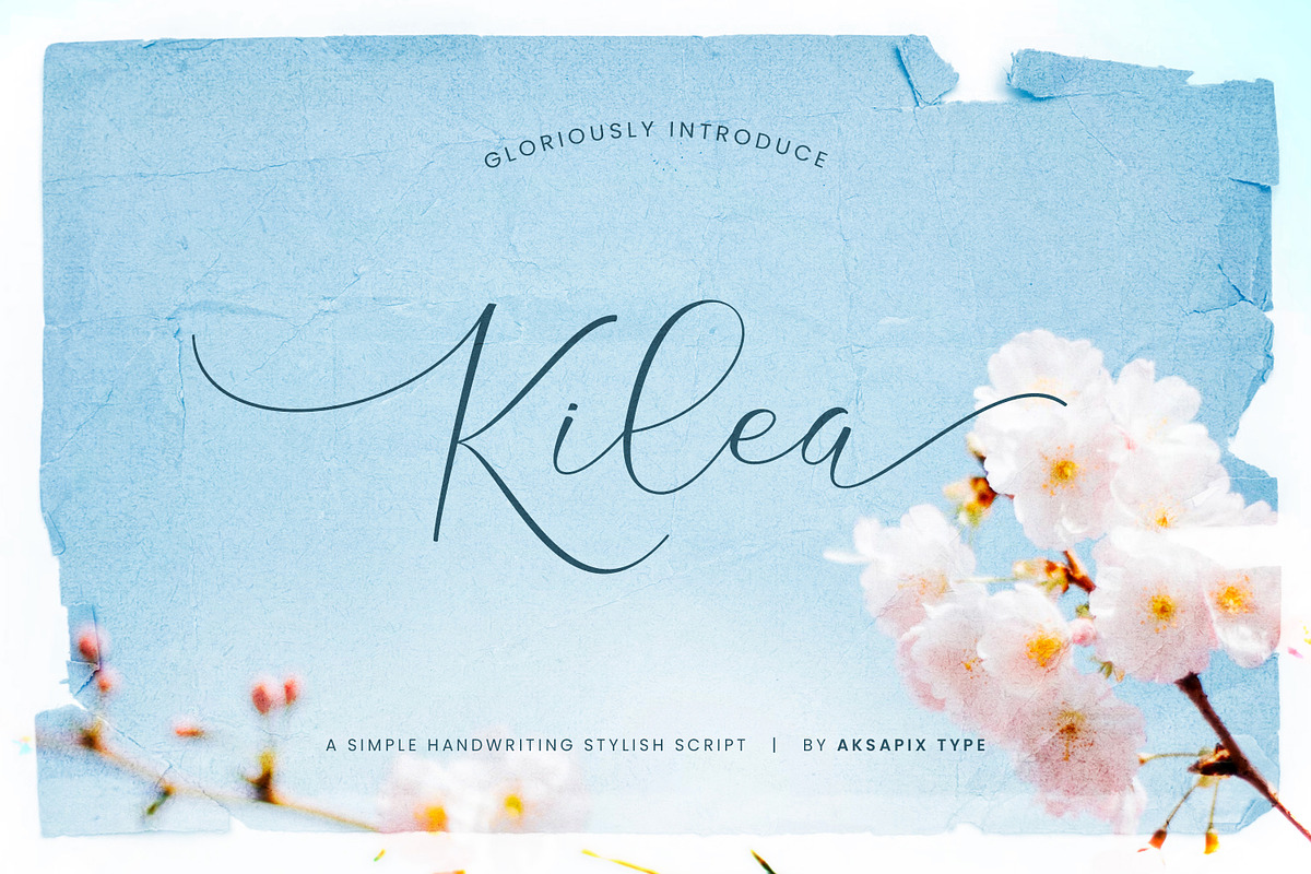 Kilea - Elegant Script Font, a Font by Aksapix Studio (Photo 1 of 10)