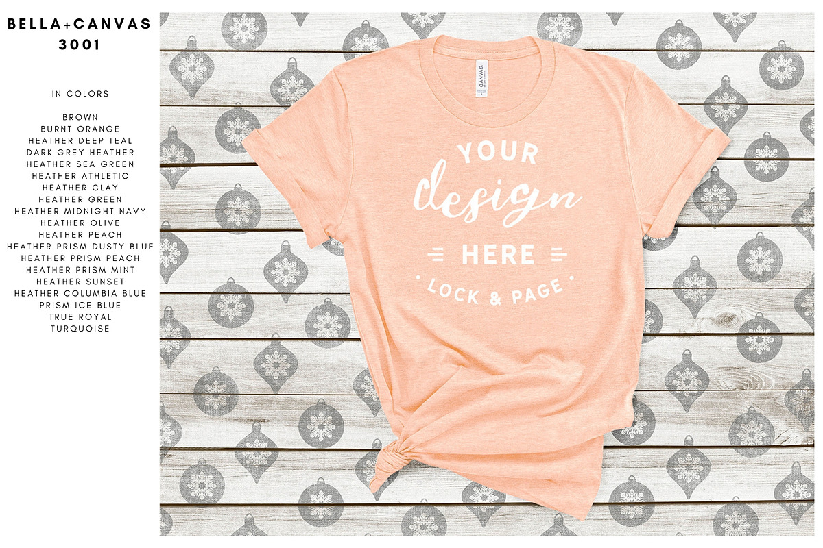 Xmas T-Shirt Mockup Bundle B+C 3001, a Shirt Mockup by lock and page (Photo 4 of 6)