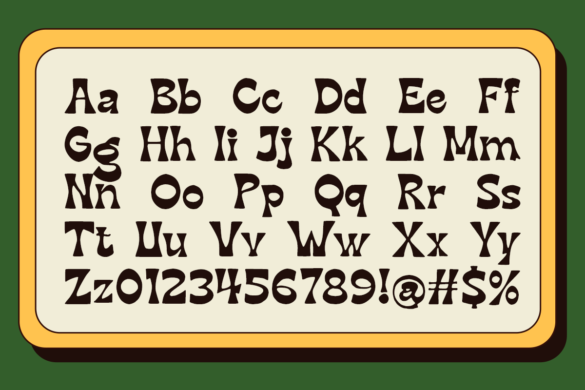 Ronale - Retro Food Font, a Serif Font by Pandeka Studio (Photo 9 of 9)