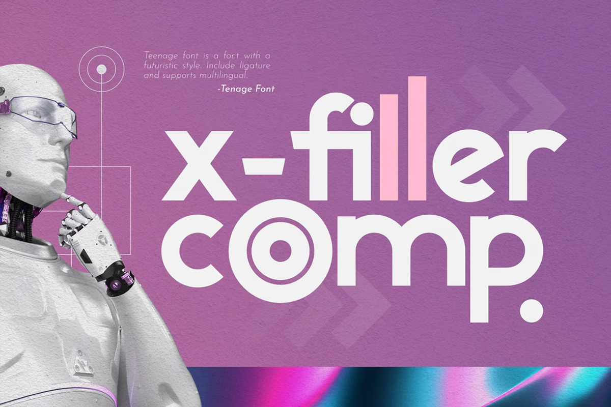 Tenage - Modern Font, a Sans Serif Font by Viswal Studio (Photo 7 of 7)