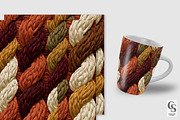 Fall Knitted Wool Seamless Pattern, a Pattern Graphic by Creative Store (Thumbnail 3 of 5)
