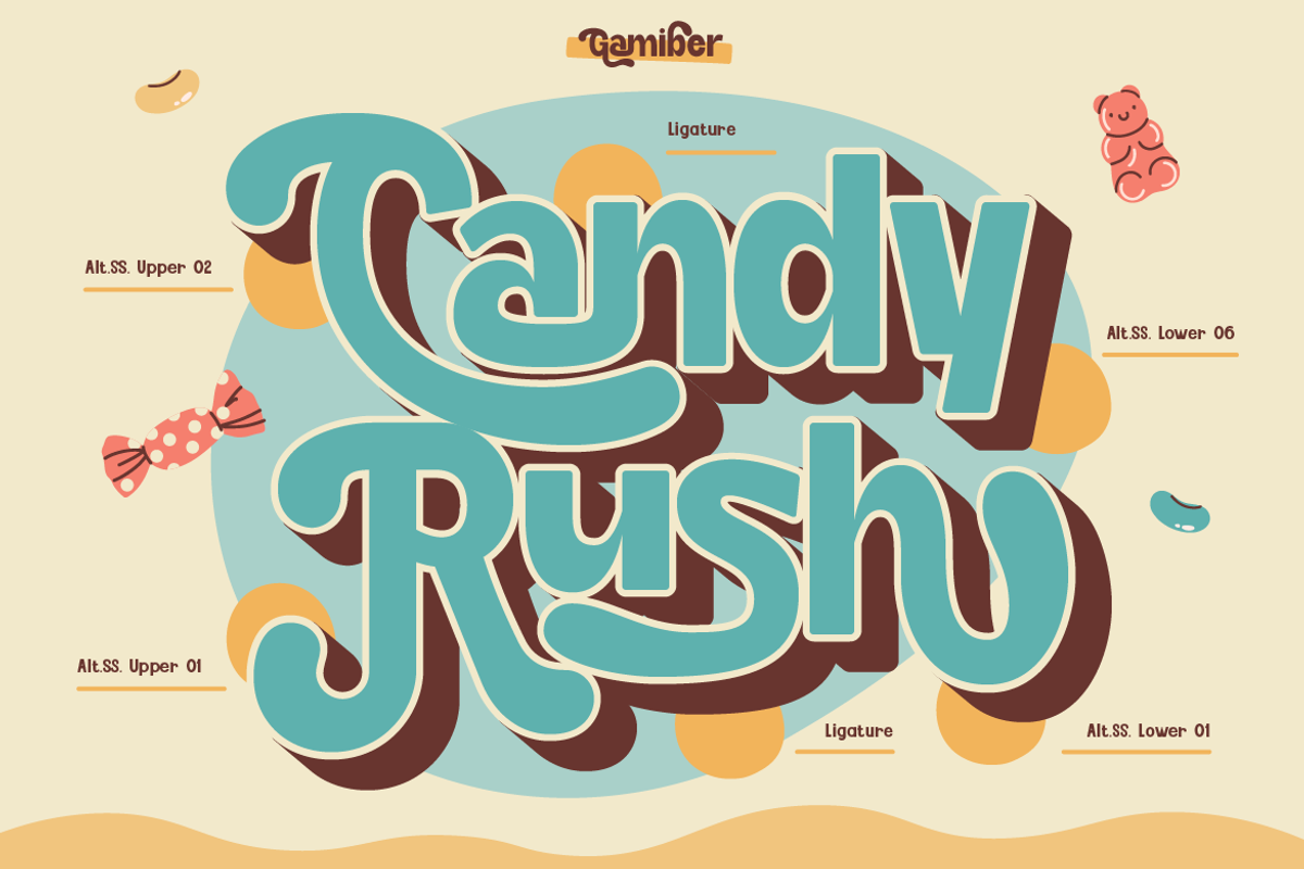 Gamiber, a Sans Serif Font by Burntilldead (Photo 8 of 12)