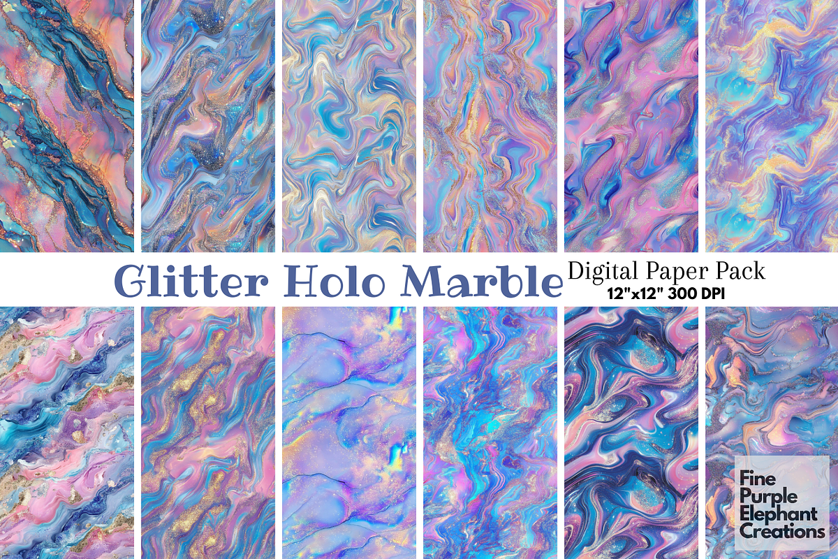 Glitter Holo Marble Texture Granite, a Pattern Graphic by Fine Purple Elephant (Photo 1 of 5)