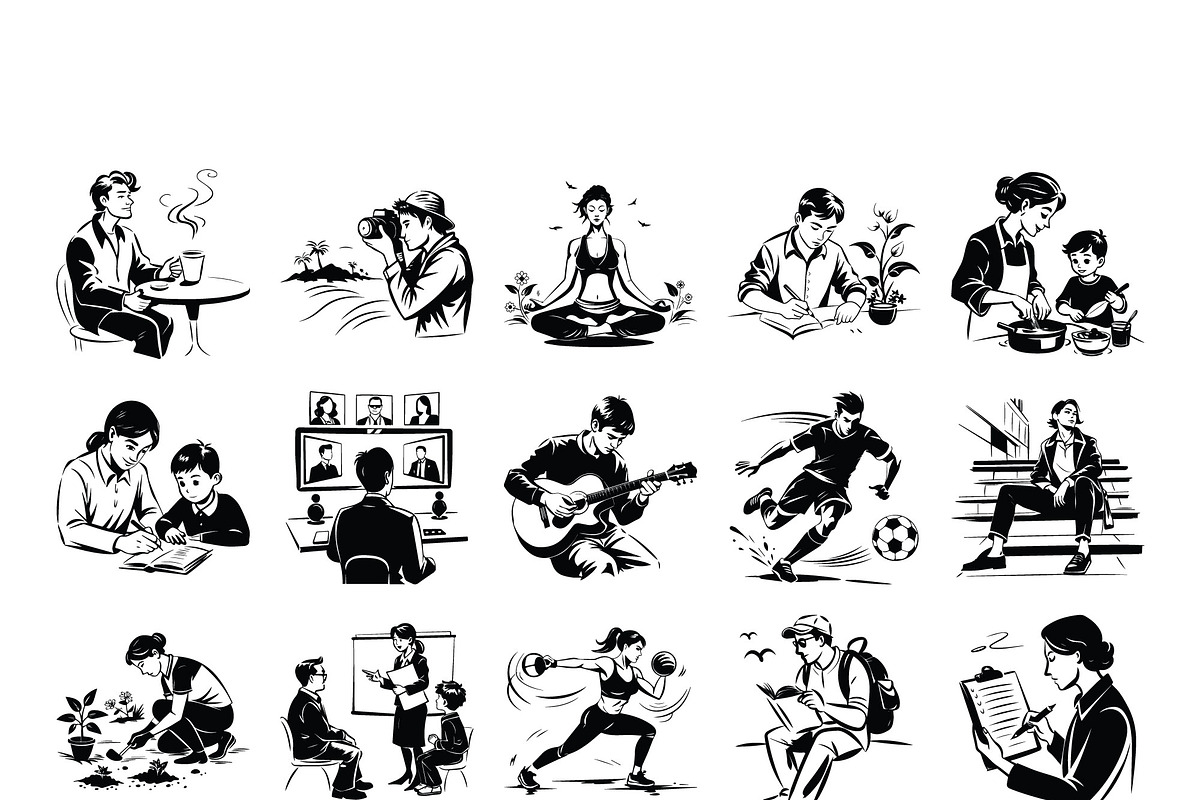 Daily Lifestyle Vector Illustrations, an Illustration by Vector Portal (Photo 5 of 8)