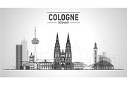Cologne Germany skyline illustration, an Illustration by Sky and glass (Thumbnail 5 of 6)