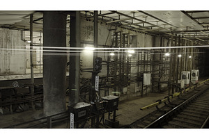 Subway tunnel infrastructure with, an Industrial Photo by Media Whale Stock
