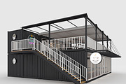 3D Model Container Cafe 15, an Architecture 3D Model by SR 3D Visual (Thumbnail 7 of 21)