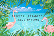FLAMINGO PARADISE watercolor set, an Illustration by Natali Smolova (Thumbnail 11 of 11)