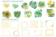 Green/Gold Alcohol Ink graphics, a Texture Illustration by Winged Graphics (Thumbnail 3 of 3)