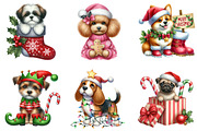 Christmas Dog Clipart, an Illustration by DreamArtGraphic (Thumbnail 6 of 6)