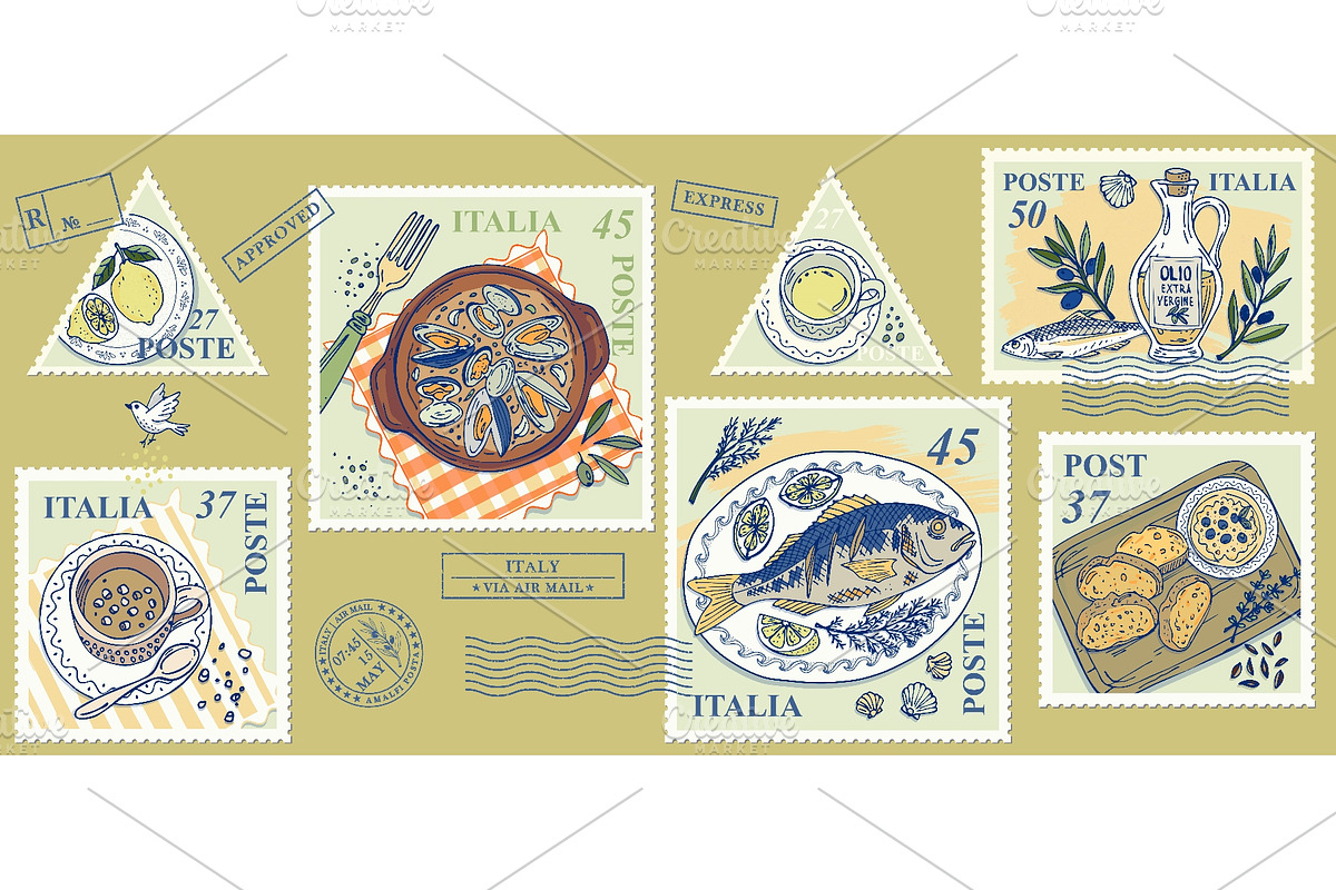 Italian seafood and Mediterranean, an Object Illustration by Zimages (Photo 1 of 3)