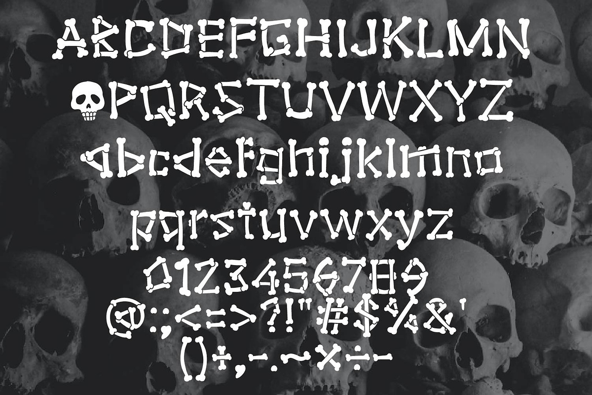 Bones bony, a Font by Rashdrawn (Photo 2 of 7)