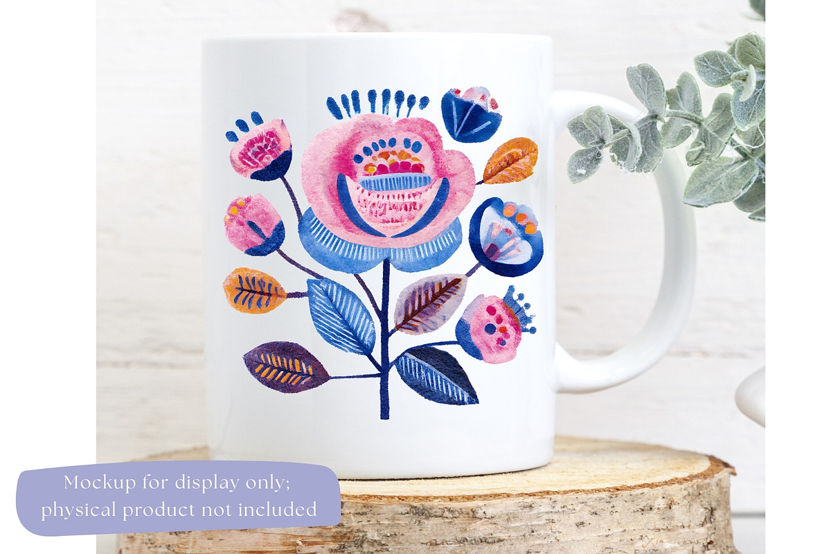 Abstract Boho Flowers Clipart Bundle, a Decorative Illustration by Nicole Branger Art (Photo 14 of 20)