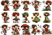 Whimsical Spring Fairy Clipart, an Illustration by OK Design (Thumbnail 3 of 6)