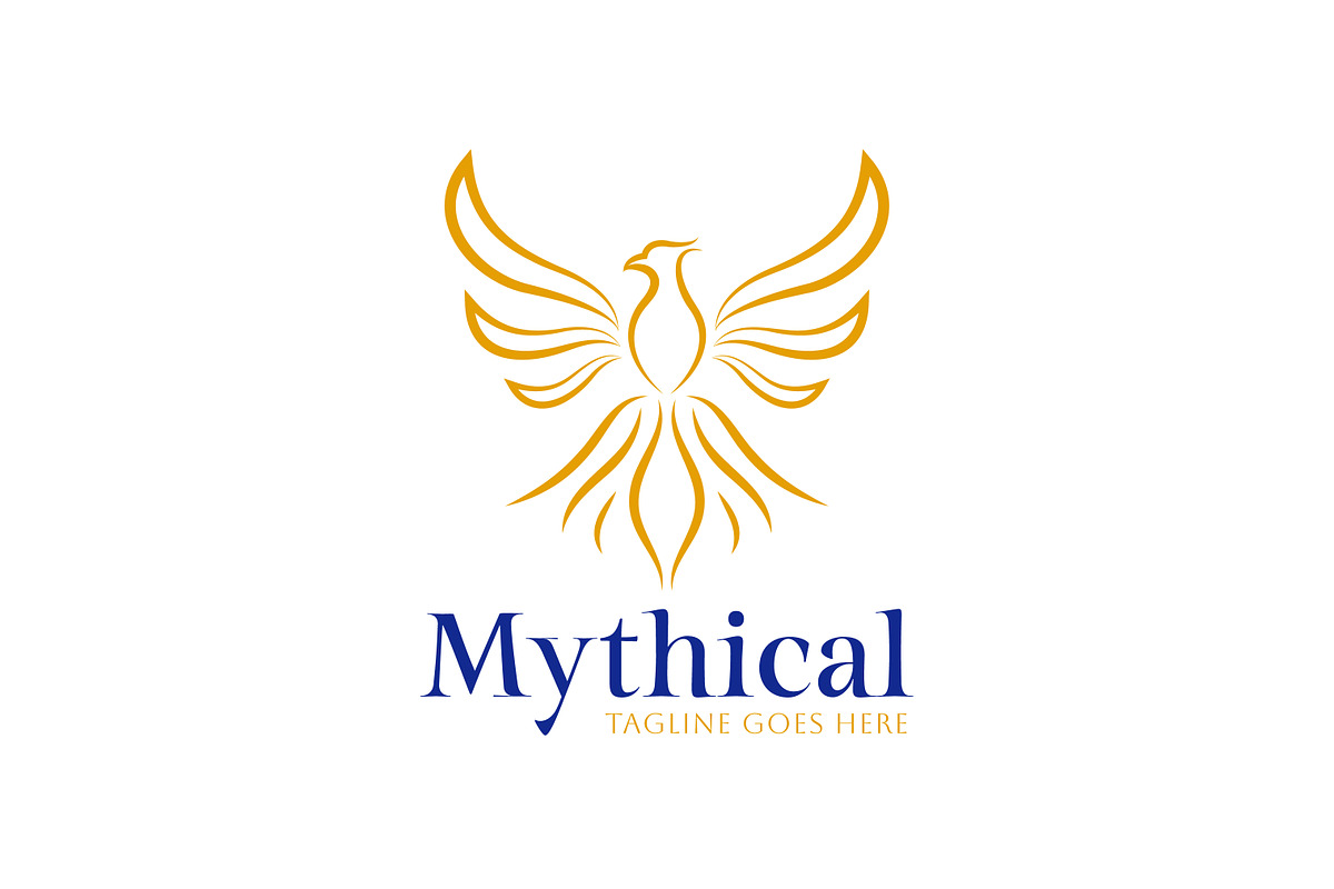 Mythical Phoenix Golden Logo Rebirth, a Branding & Logo Template by Signatoro (Photo 1 of 3)